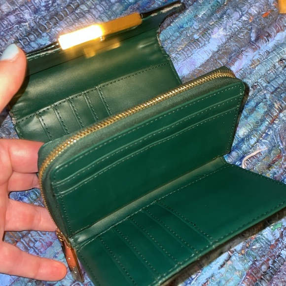 Dune London Green Velvet Wallet - Picture 5 of 13